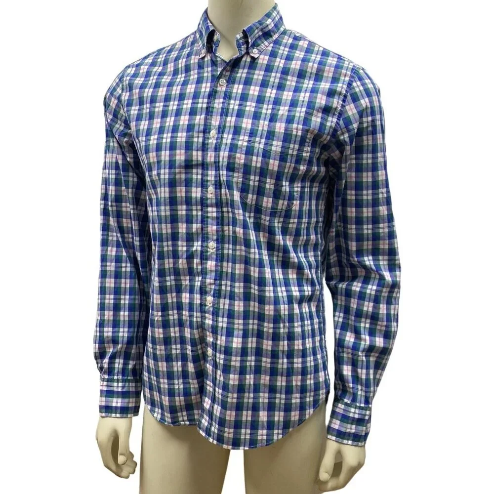 J Crew MENS BUTTON DOWN LONG SLEEVE SLIM‎ STRETCH SHIRTS MD